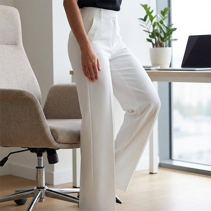 Yarevée™ High-Waisted Straight-Leg Trousers