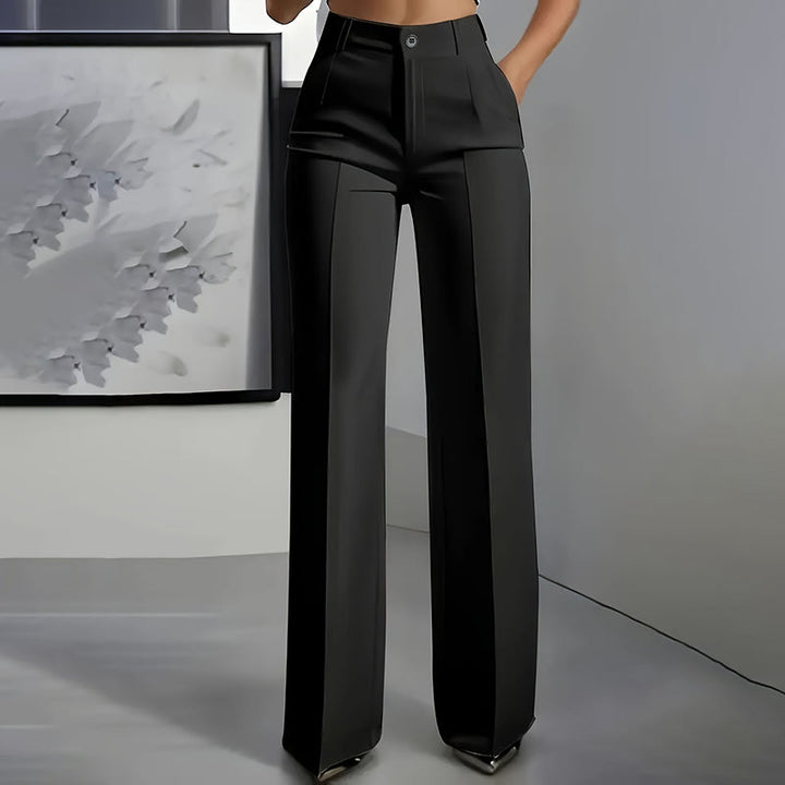 Yarevée™ High-Waisted Straight-Leg Trousers