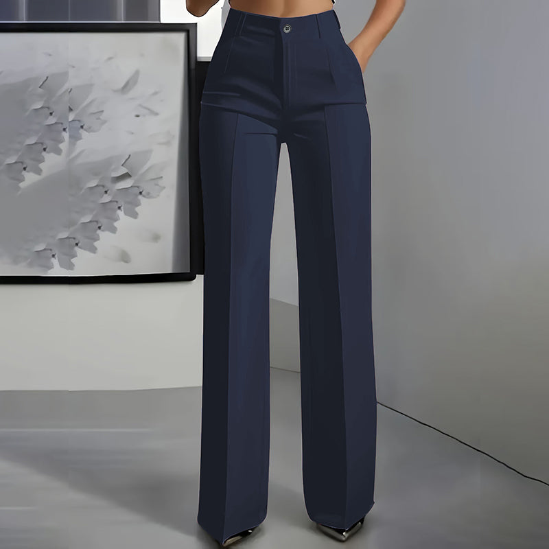 Yarevée™ High-Waisted Straight Cut Trousers