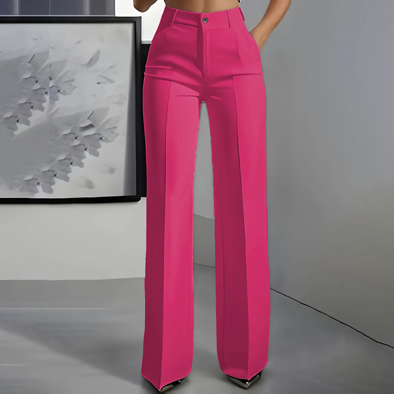Yarevée™ High-Waisted Straight-Leg Trousers