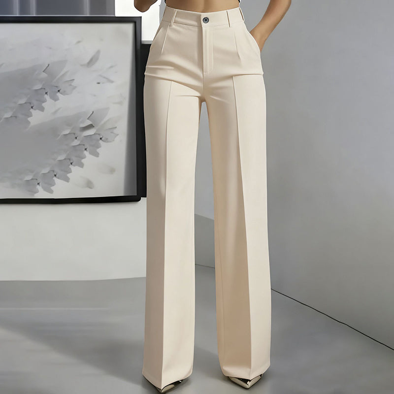 Yarevée™ High-Waisted Straight-Leg Trousers