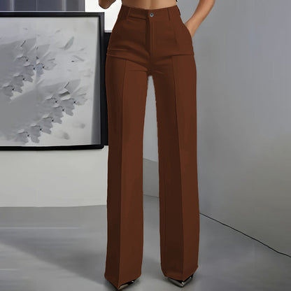 Yarevée™ High-Waisted Straight-Leg Trousers