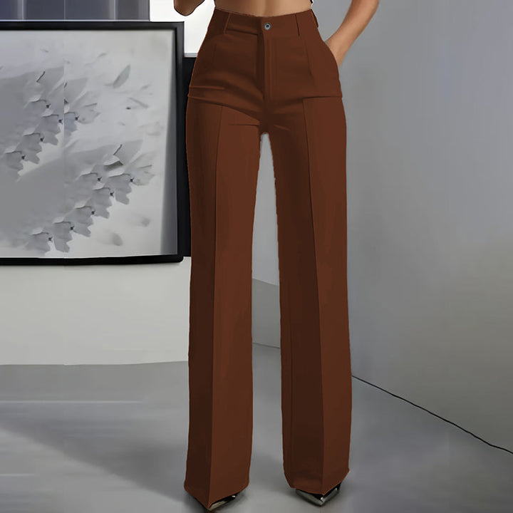 Yarevée™ High-Waisted Straight-Leg Trousers