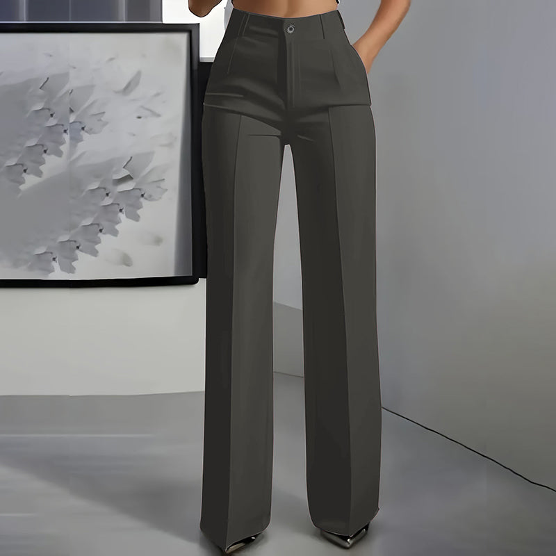 Yarevée™ High-Waisted Straight-Leg Trousers