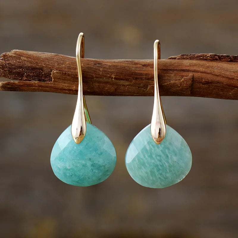 Gorella | Amazonite and Gold Drop Earrings